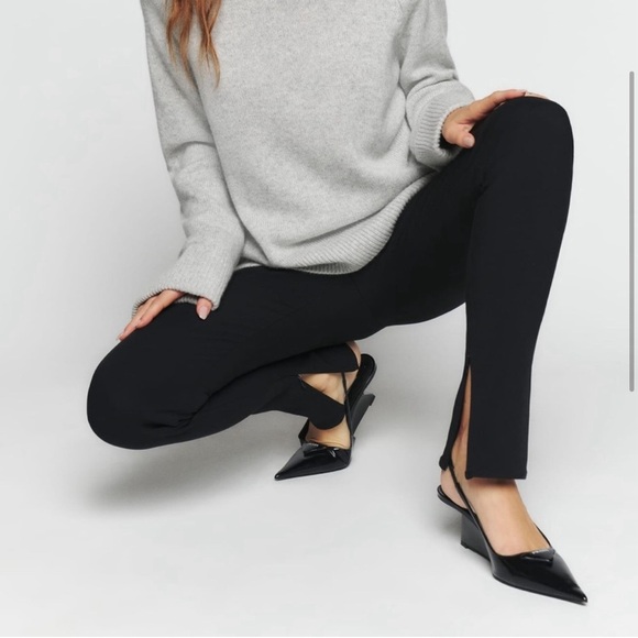 Reformation Graham pant, black high waist zipper hem pants, size XS - Picture 6 of 11